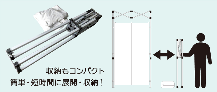 収納もコンパクトの画像